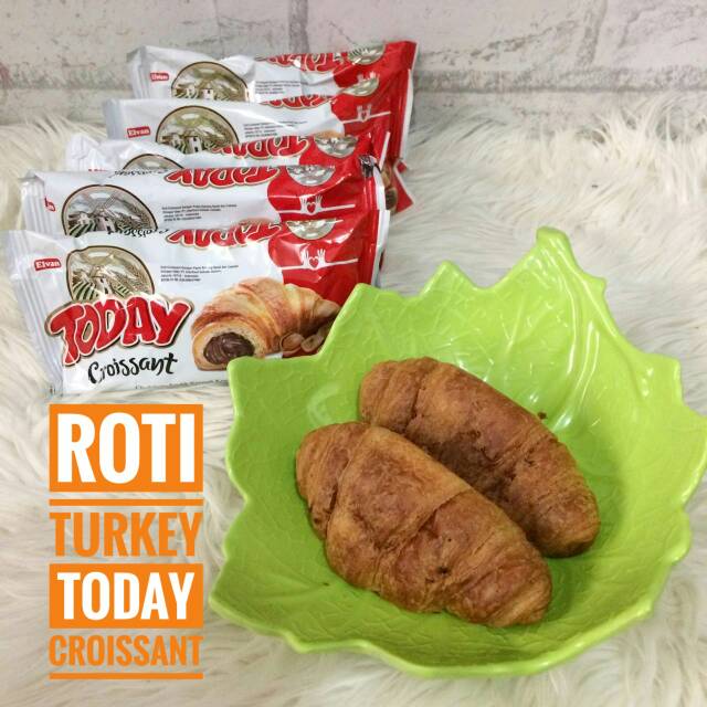 

Roti Turkey Turki Coklat Elvan Today Croissant 55gr /pcs Oleh Oleh Haji dan umroh