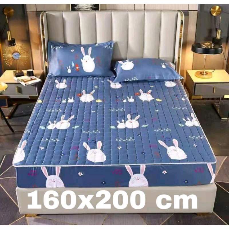 Sprei Sultan Waterproof anti ompol anti tahan air size 120x200 90x200 160x200 180x200 Seprei Adem full Karet tipe 1 2 3-Wterprof rabit mewah