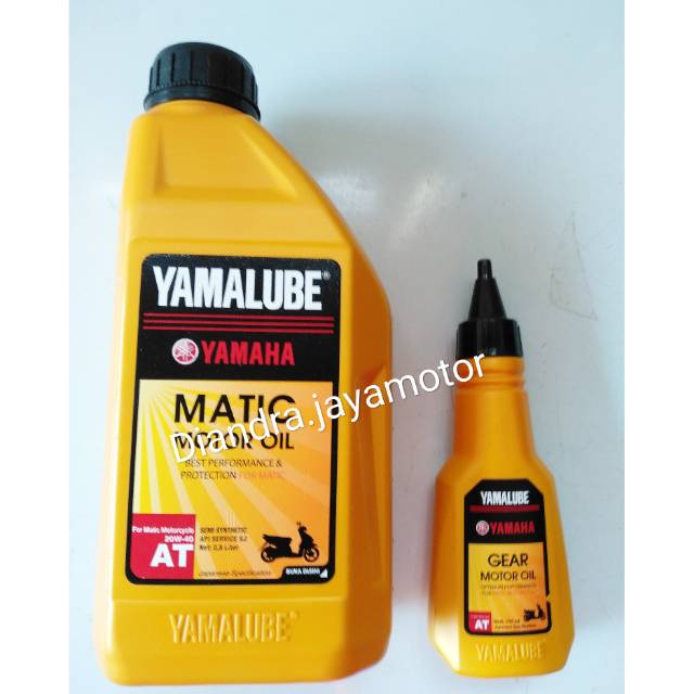 Paket oli yamalube matic oli mesin 0.8 lt+oli gear 100 ml 100% original for all yamaha mio