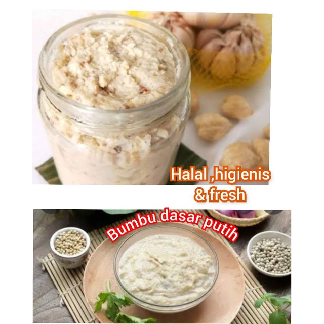 

bumbu dasar putih homemade bumbu instan siap masak - bahan masakan - bumbu giling - bumbu halus