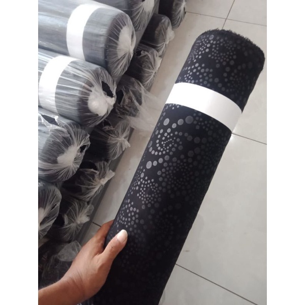 kain emboss jetblack berbagai farian motif  3 meter