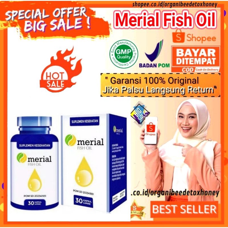 Merial Fish Oil Suplemen Kesehatan Tubuh Terlaris
