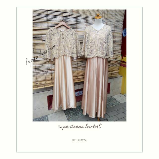 Couple Cape long dress brokat