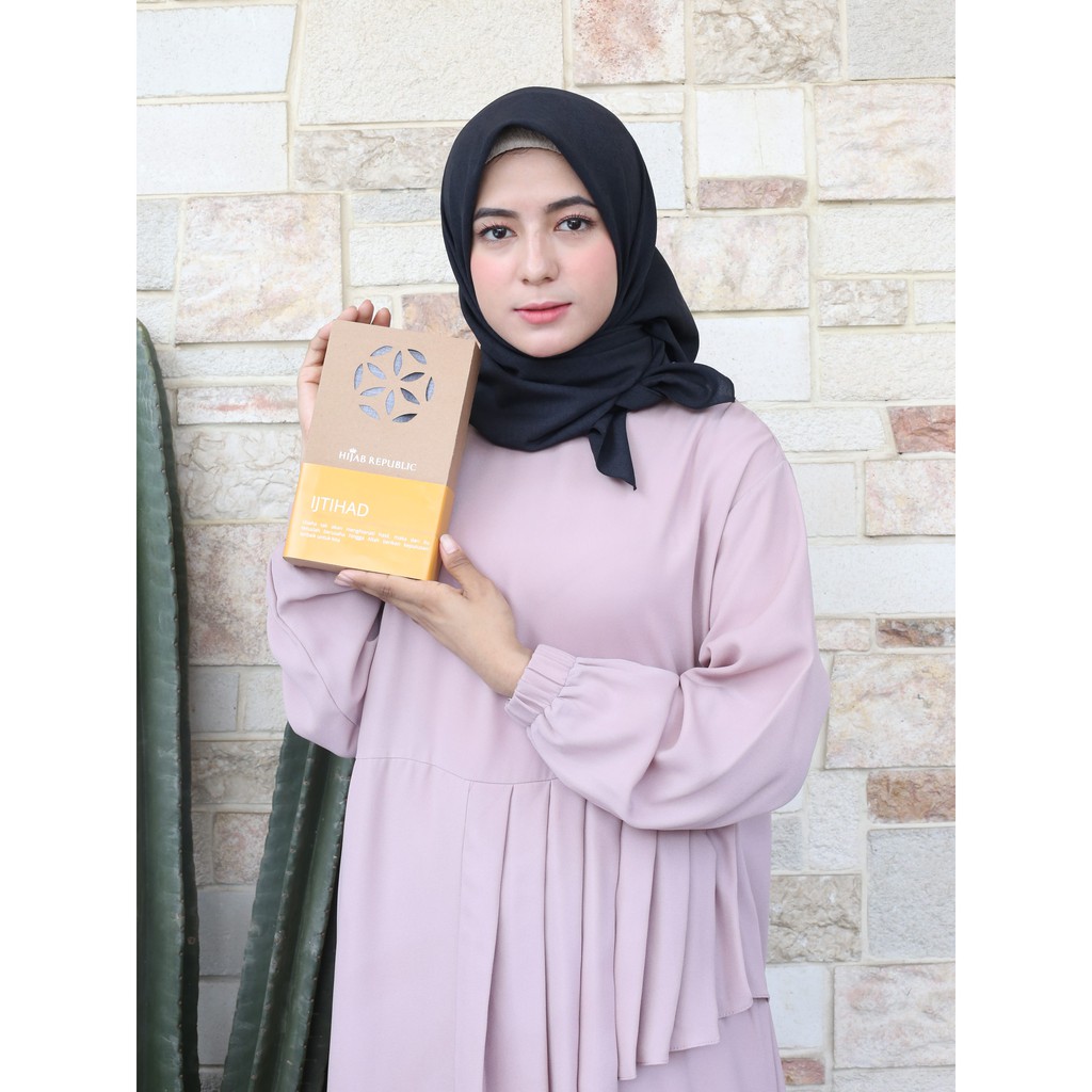 Jilbab Square Segiempat / Hijab Square Segiempat Superfine Voal Jasmine - Black