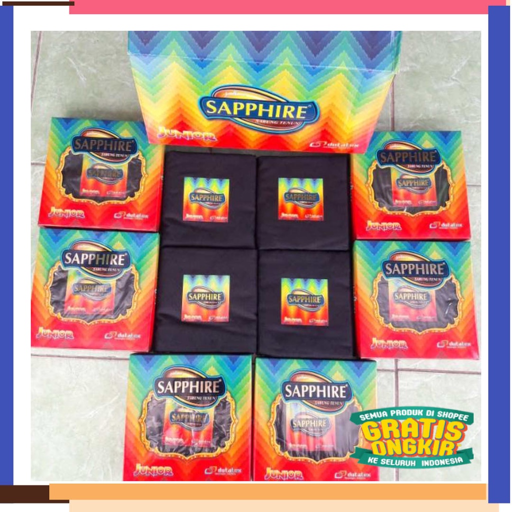 Ready Stok - Barang baru new model anak satu dua tahun / Sarung Anak Sapphire Junior Polos Hitam / s