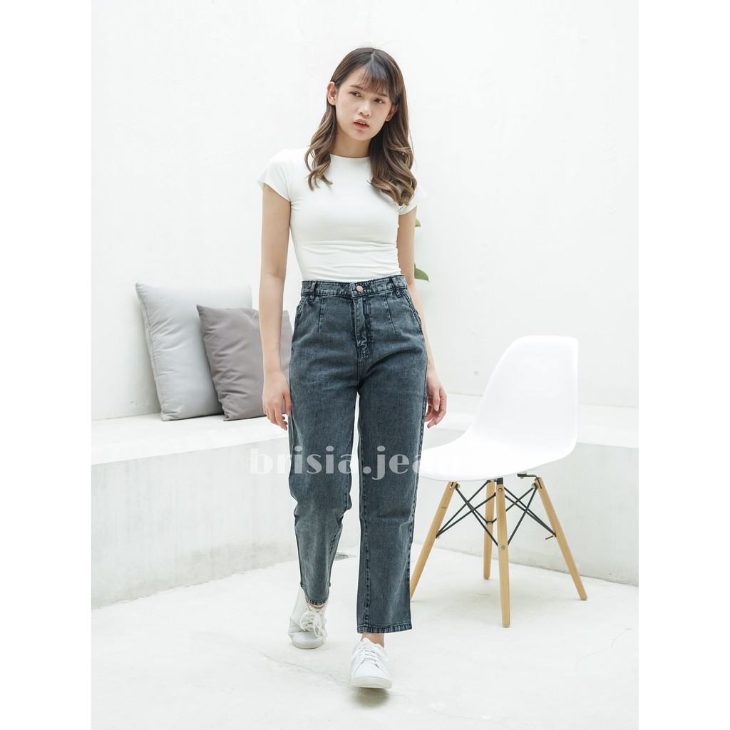 BRISIA JEANS - STELLA Highwaist Boyfriend Jeans - Size 27-34 / Bigsize Jeans Boyfriend