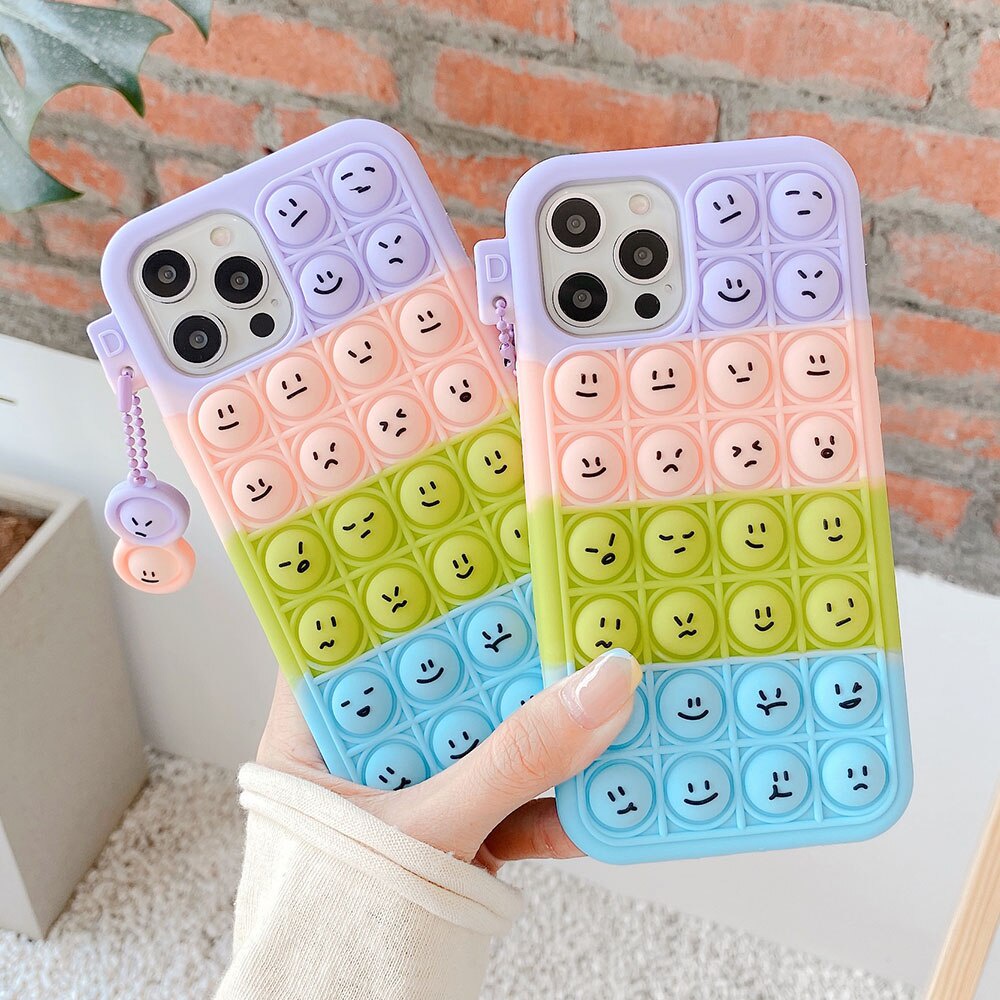 Soft Case Silikon Motif Mainan smiley Untuk iPhone 13 12 Pro Max 7 6 8 Plus XR XS 11 Pro Max