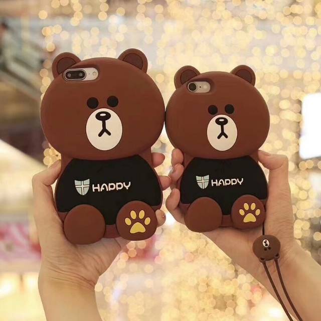 CASE VIVO V7 /V7PLUS / OPPO F5 HAPPY BEAR TALI