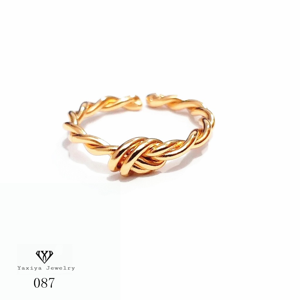 

Cincin Emas Fashion Perhiasan Lapis Emas 18K Yaxiya Jewelry 087