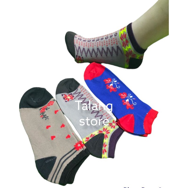 kaos kaki pendek wanita motif lucu/ kaos kaki pendek wanita