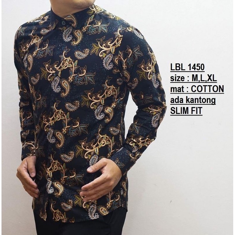 KEMEJA BATIK PRIA SLIM FIT BAJU BATIK BATIK PRIA PREMIUM ACS162