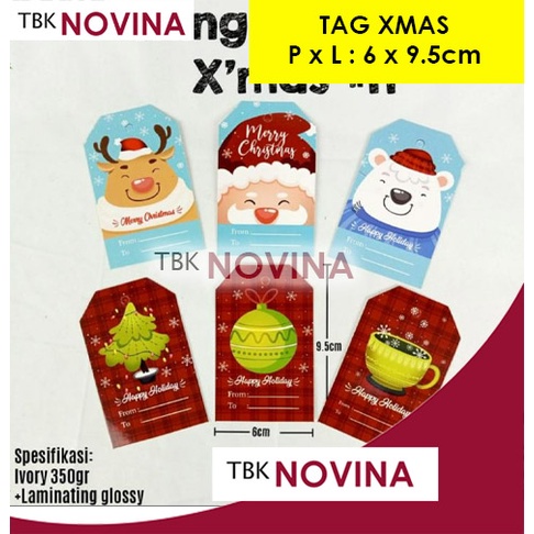 [10 PCS] TAG NATAL / HANG TAG MERRY CHRISTMAS / GANTUNGAN TAG XMAS