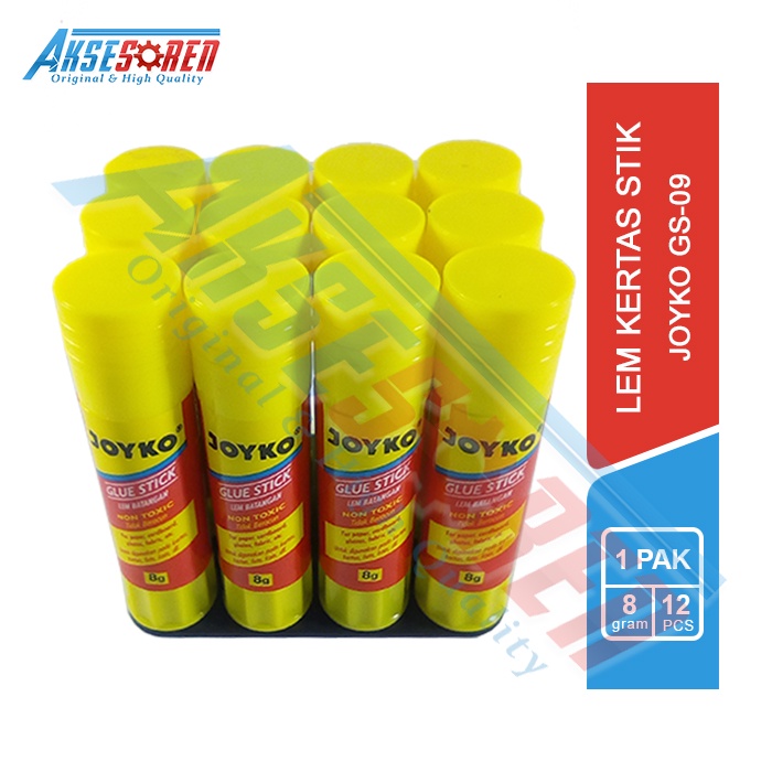 

Lem Glue Stick 8 Gram Joyko [GS-09/12 pcs] / Perekat Kertas Super / Perlengkapan Sekolah & Kantor