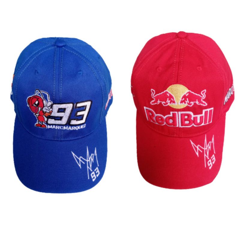 Topi baseball motogp Marc marquez 93 semut merah hitam original