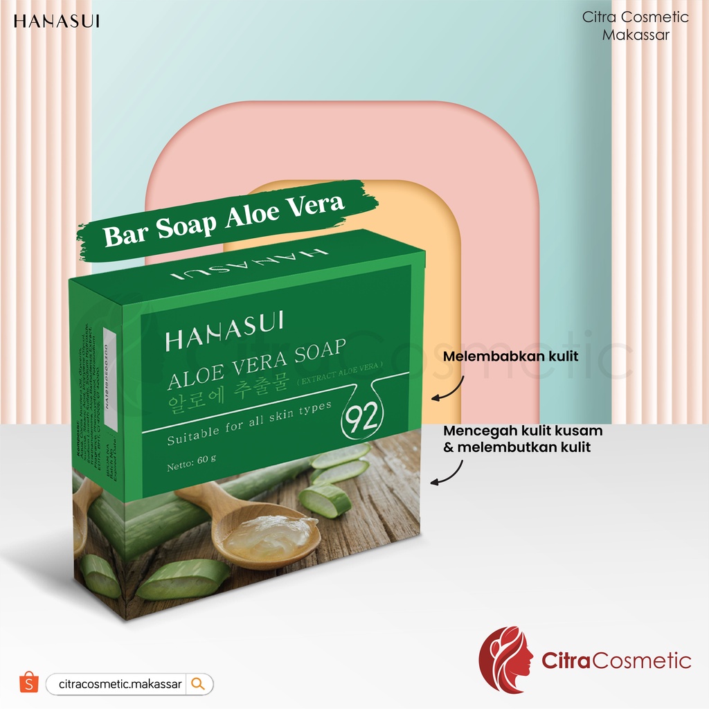 Hanasui Soap Series Aloevera | Bamboe Charcoal | Coffe Scrub | White Rice