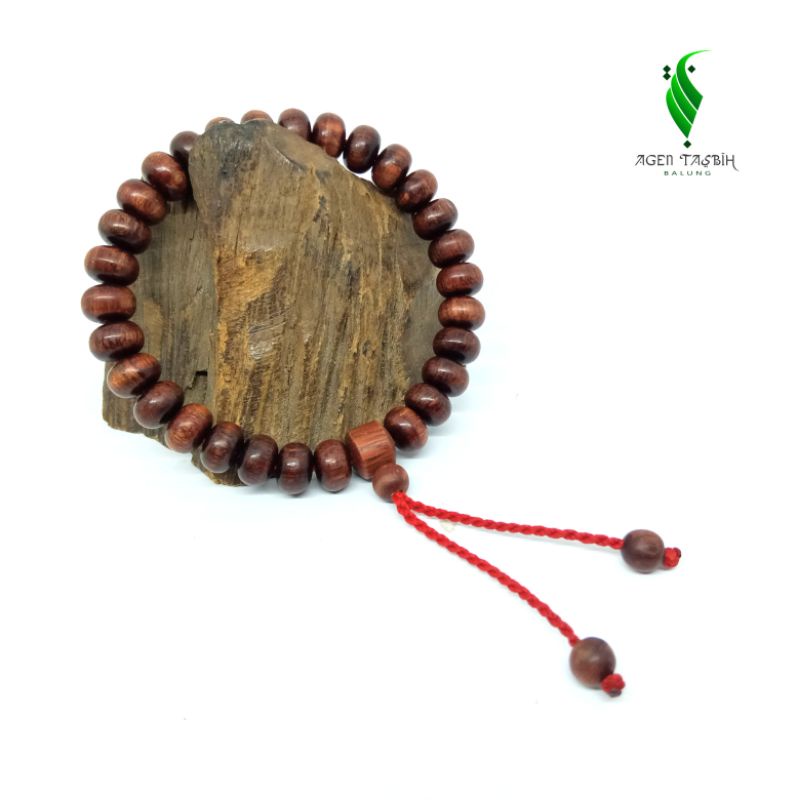 Gelang Kayu Nagasari, galih asem, sonokeling Motif Pipih Kualitas Super, Size 6mm x 9mm ORIGINAL!!