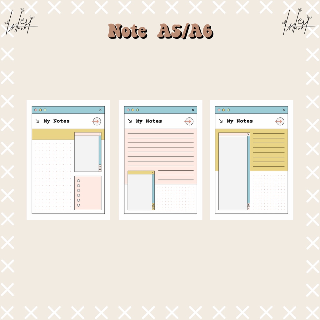 

[HM] NOTE A5/A6 Untitled Square Notepad/Catatan