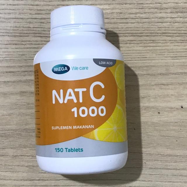Mega We Care NAT C 1000 Mg 150 Tablet Vitamin C Daya Tahan Tubuh Immune Booster
