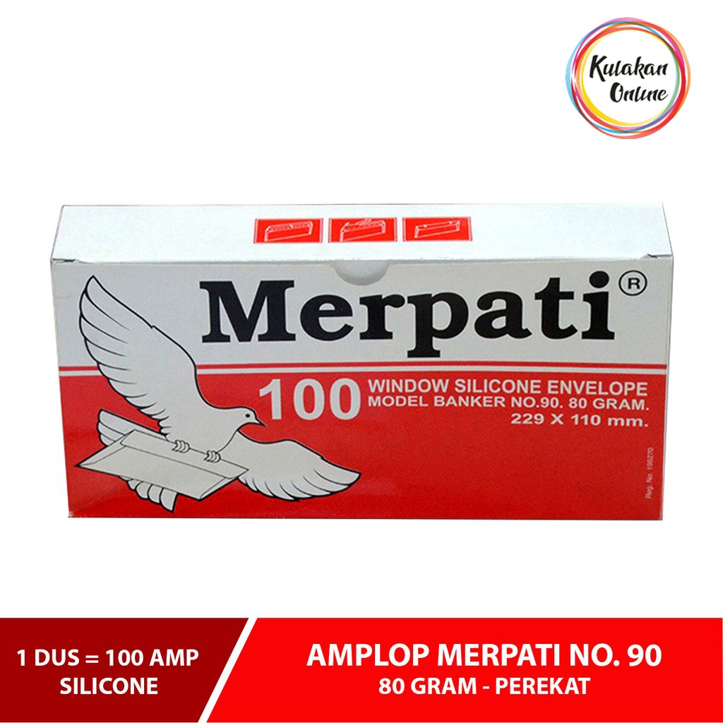 

Amplop Merpati No. 90 - 80 GRAM Silicone (Perekat) - 100 Amplop