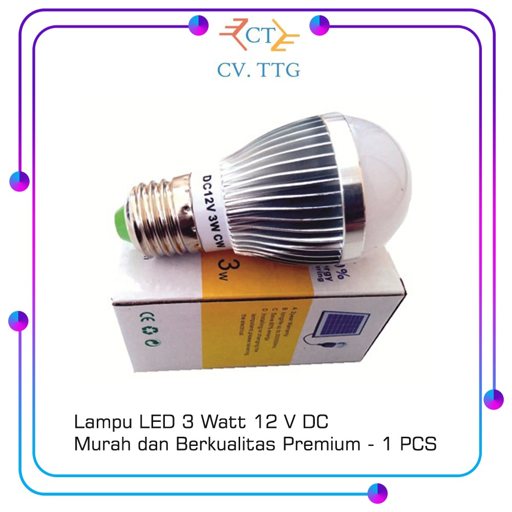 Lampu LED 3 Watt, 12 V DC Murah dan Berkualitas