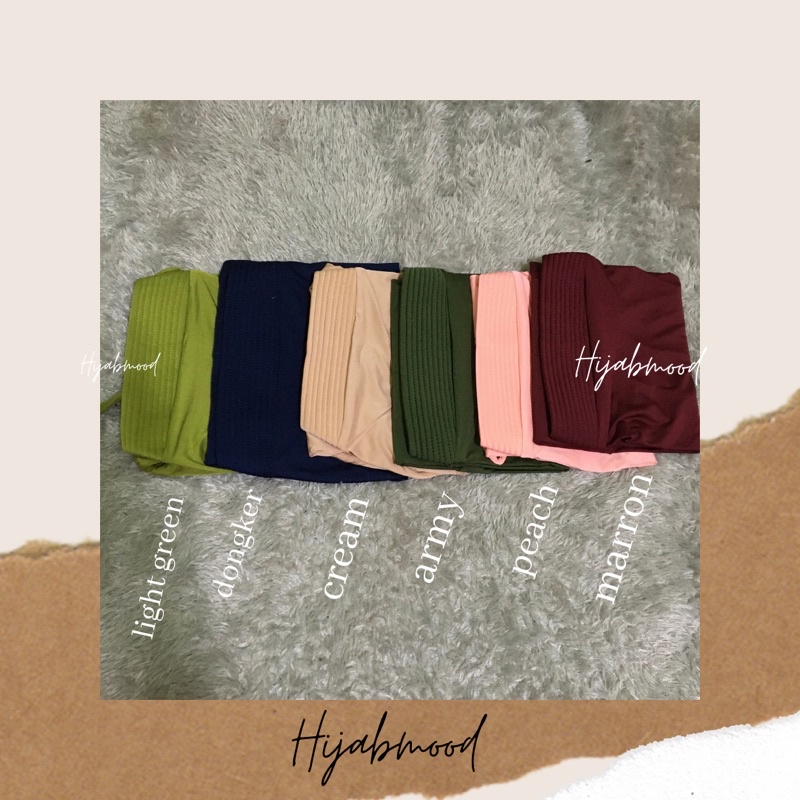 Bergo Hamidah Shanaz Serut/ Bergo Jersey serut menutup dada / Hijab instan jersey-5