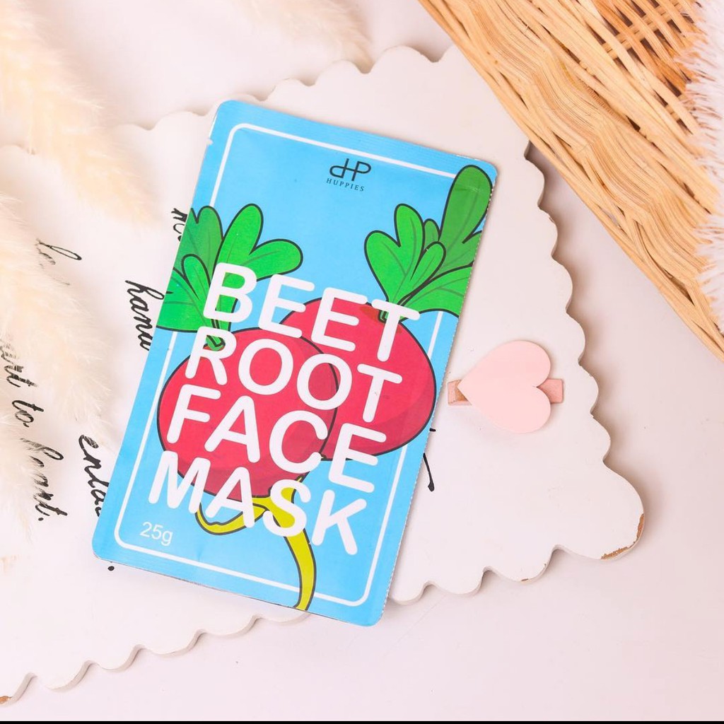 [HUPPIES.ID] BEET ROOT FACE MASK - BPOM / CLAY MASK / ZIP LOCK