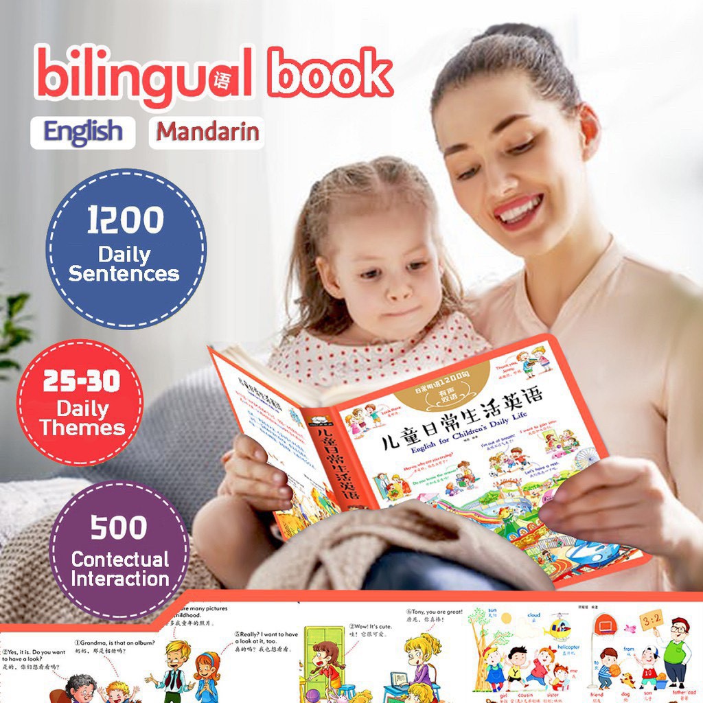 L Edukasi Buku English for Childern's Daily Life Anak Belajar Bahasa Mandarin Bilingual Vocabulary Buku Cerita Story Vocab