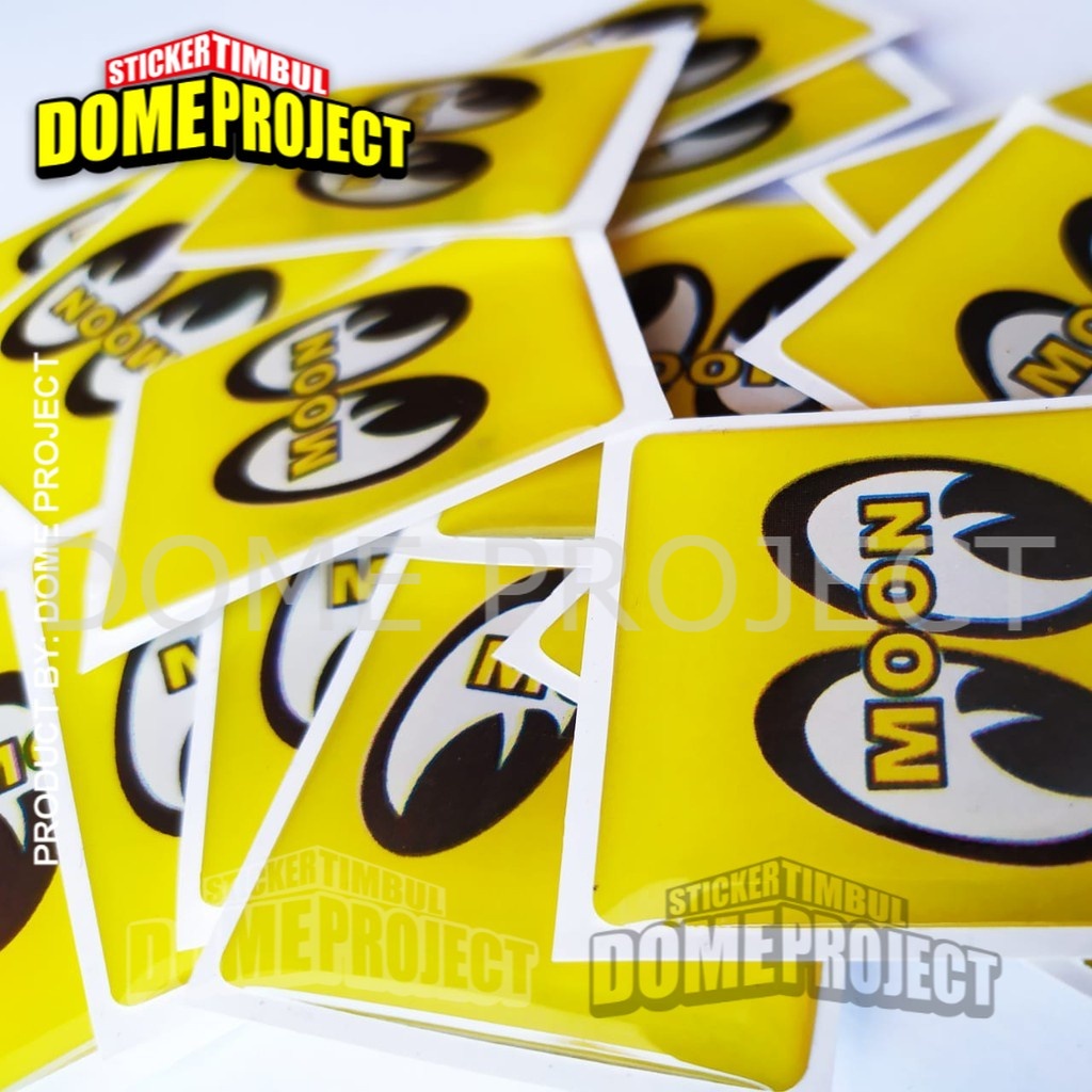 MOONEYES KUNING KOTAK EMBLEM DASI VESPA PIAGGIO STIKER LENTUR STIKER BODY MOTOR AKSESORIES VESPA