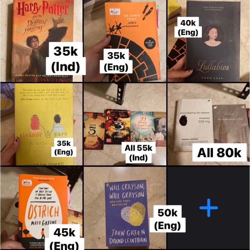 Buku Preloved SCORCH TRIAL ALL THE BRIGHT PLACES DAN BROWN INFERNO WILL GRAYSON JOHN GREEN CITY OF B