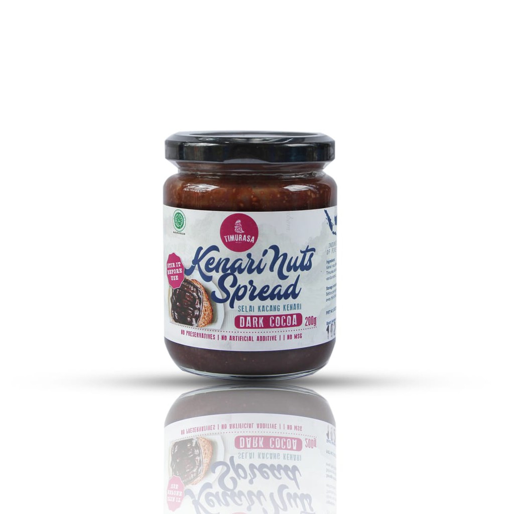 

Timurasa Kenari Nuts Spread Dark Cocoa (Selai Kacang Kenari Kakao) Kemasan Jar 200gr