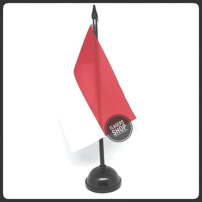 

Bendera Meja Monako/Monaco + Tiang Kayu