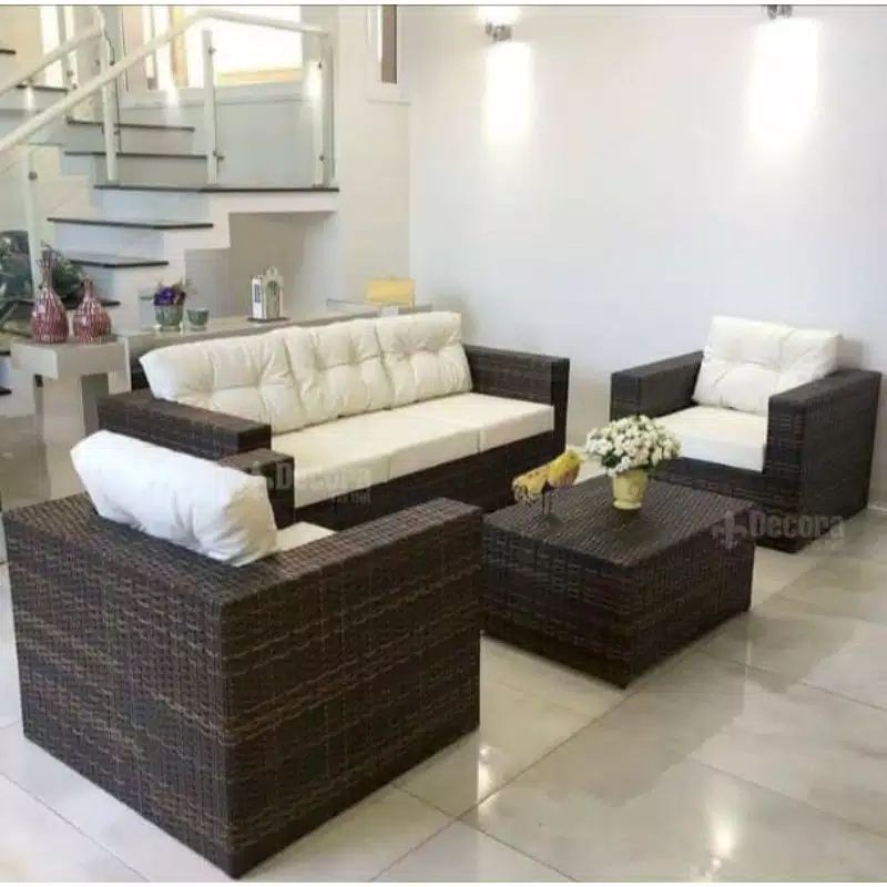 SOFA/KURSI TAMU/SOFA ROTAN SINTETIS