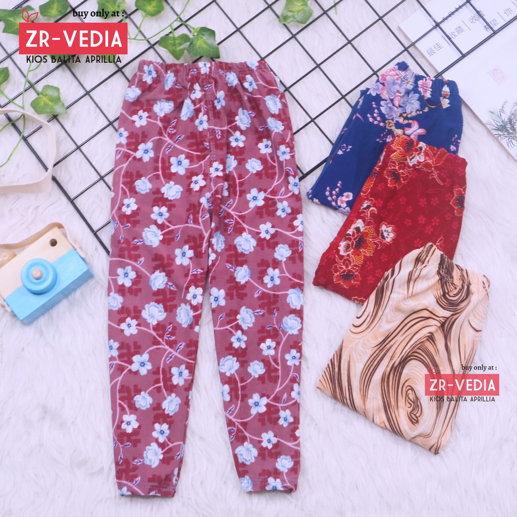 Legging Carlissa uk 3-4 Tahun / Leging Anak Perempuan Celana Panjang Motif Murah Ketat Adem Grosir