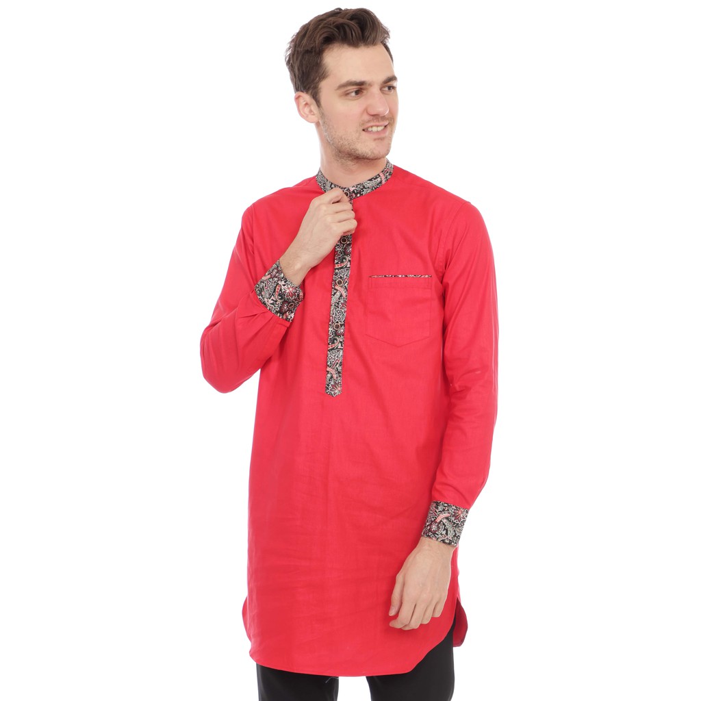 Kurta Pria Pakistan polos Lis Batik Gradation premium