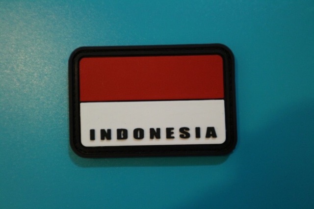 Patch Bendera Indonesia  Patch Bendera  Prepetan Velcro Karet RI