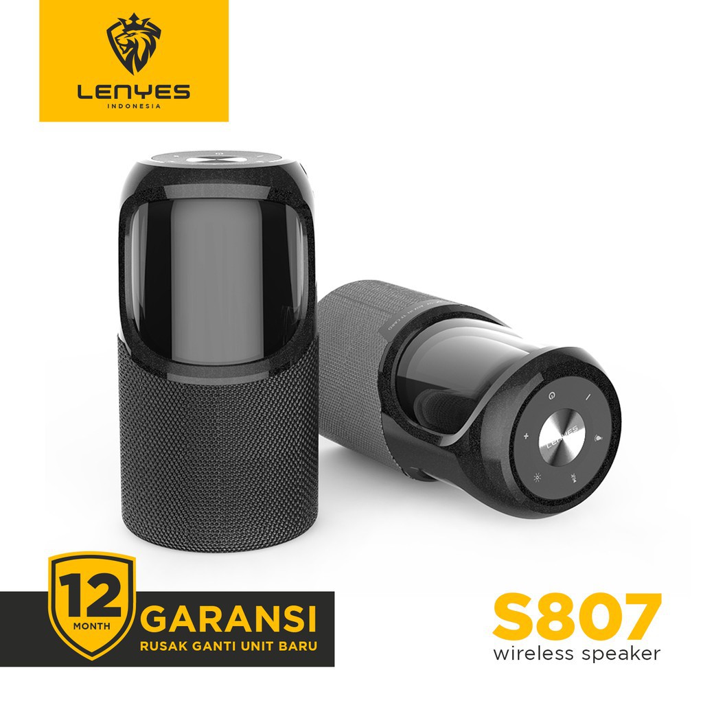 Lenyes S807 waterproof ipx6 Portable Speaker Bluetooth With RGB LED