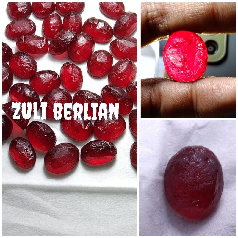 Batu meteor catam merah siam kualitas barang bagus