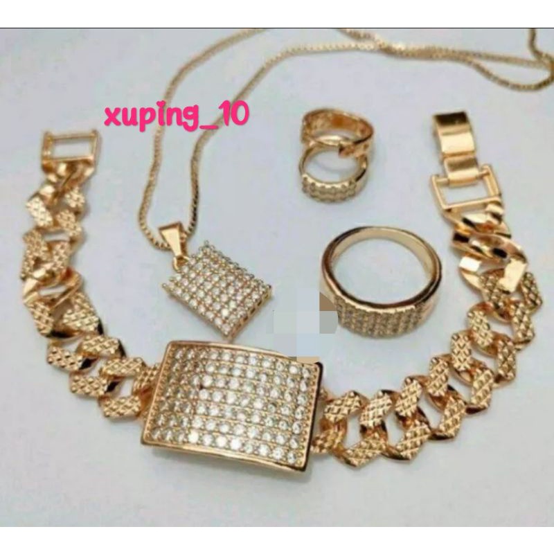 set perhiasan terbaru anti karat lapis emas 24k