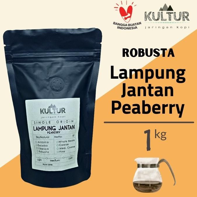 

[COD] COFFEE BEAN BIJI KOPI ROBUSTA LAMPUNG JANTAN PEABERRY 1 KG [COD]