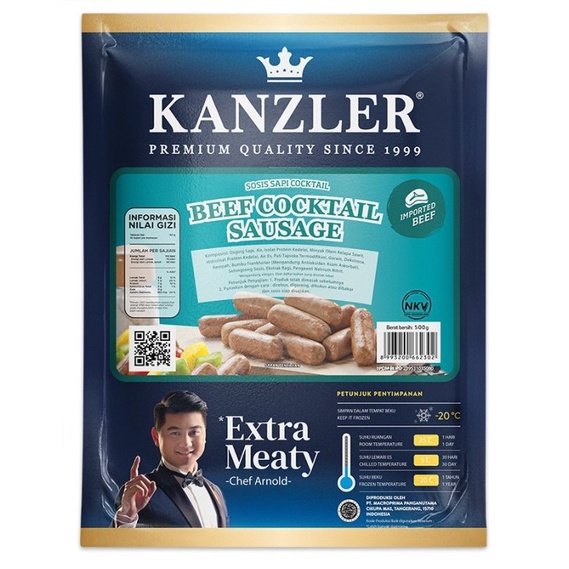 

Kanzler Beef Cocktail 500gr – Sosis Sapi (KHUSUS KURIR INSTANT)