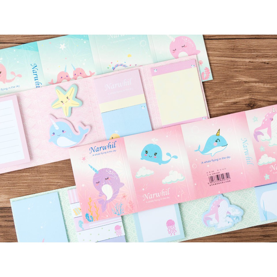 

Memo Sticky Notes Set Whale in the Sky