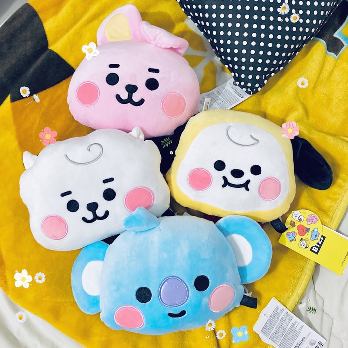 Miliki [ready stock] bt21 baby cushion official reject bantal bt21 - Tata terbaik