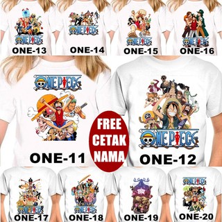  FREE NAMA  Baju  Kaos  COUPLE  ANAK DAN DEWASA ONE PIECE 