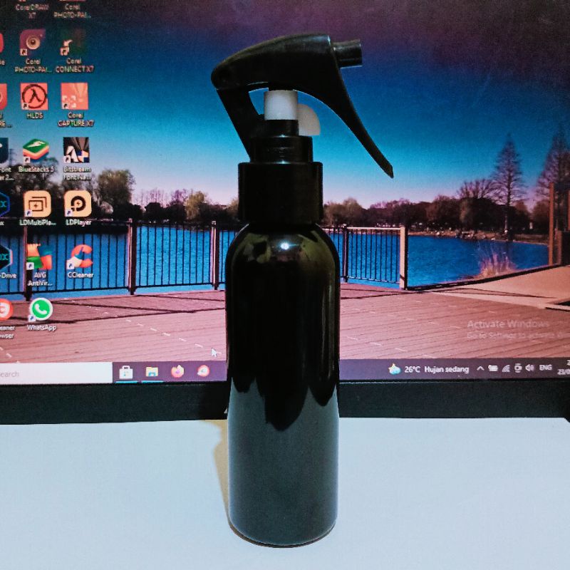 Botol Spray 100ml Hitam / Botol Triger 100ml / Botol semprot 100ml hitam solid