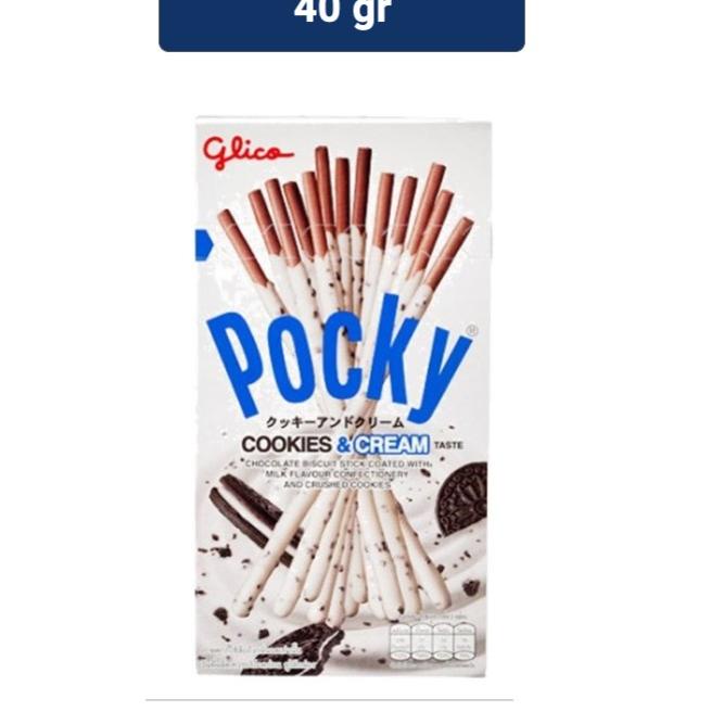 

✪COD✪ Glico Pocky Biskuit Stik Rasa Cookies & Cream 40 gr