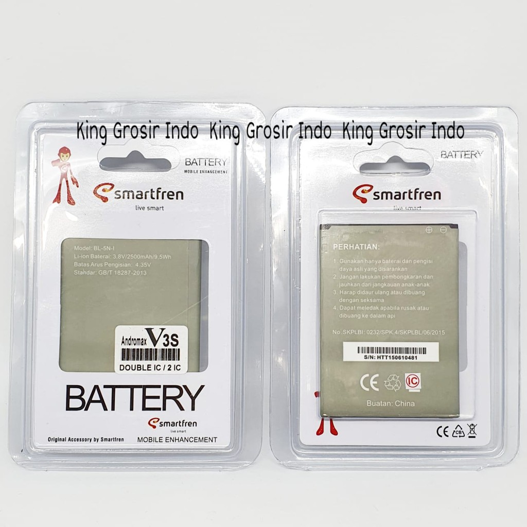 Baterai Smartfren Andromax V3S BL-5N-I Original OEM