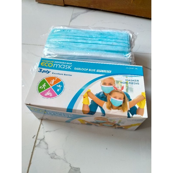 masker 3ply masker dokter 1box 50pcs