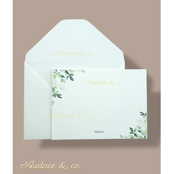 

9 pcs/set kartu "Daun" & amplop kartu ucapan kosong custom nama