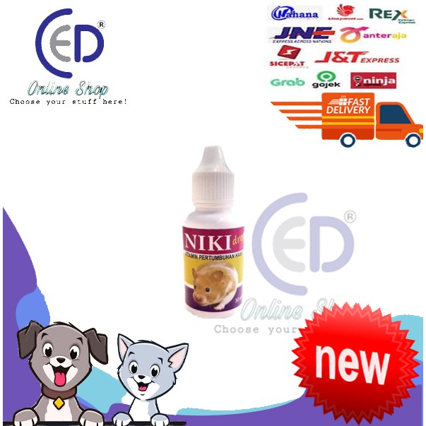 NIKI DROP 30ml - vitamin hewan untuk kelinci &amp; hamster