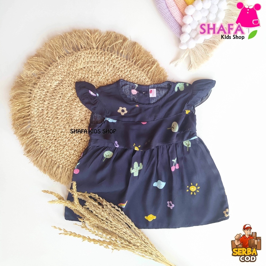 DRESS ANAK BAYI PEREMPUAN USIA 3 BULAN - 18 BULAN / BAJU PAKAIAN ANAK BAYI PEREMPUAN / NEWBORN / RAYON VISCOSE-XSD003